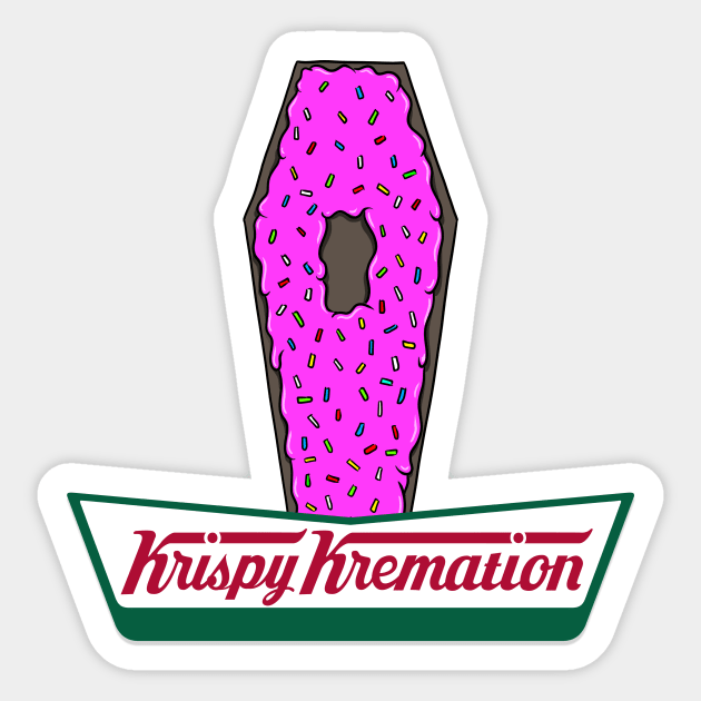 Krispy Kremation Sticker by kickpunch